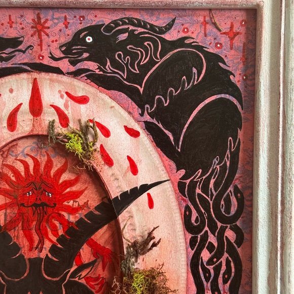 Original Art Home Wall Decor | "Blood Hebridean" Witchy Occult Pagan Macabre - Picture 4 of 7